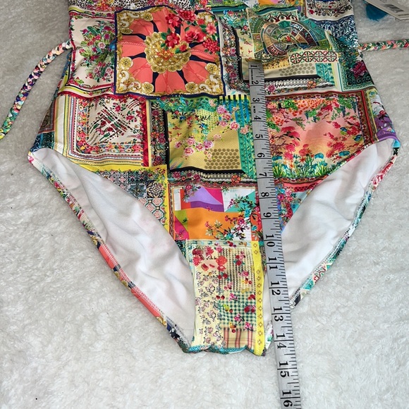 NWT- Johnny Was Women Fleur Braided Wrap One Piece Bathing Suit- Size 2X - Picture 6 of 15